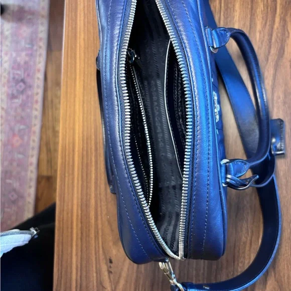 Prada Diagramme Baltic navy blue purse crossbody designer authentic bag - Picture 10 of 12